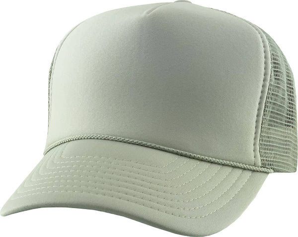 Classic Foam Front Trucker Hat: L.grey